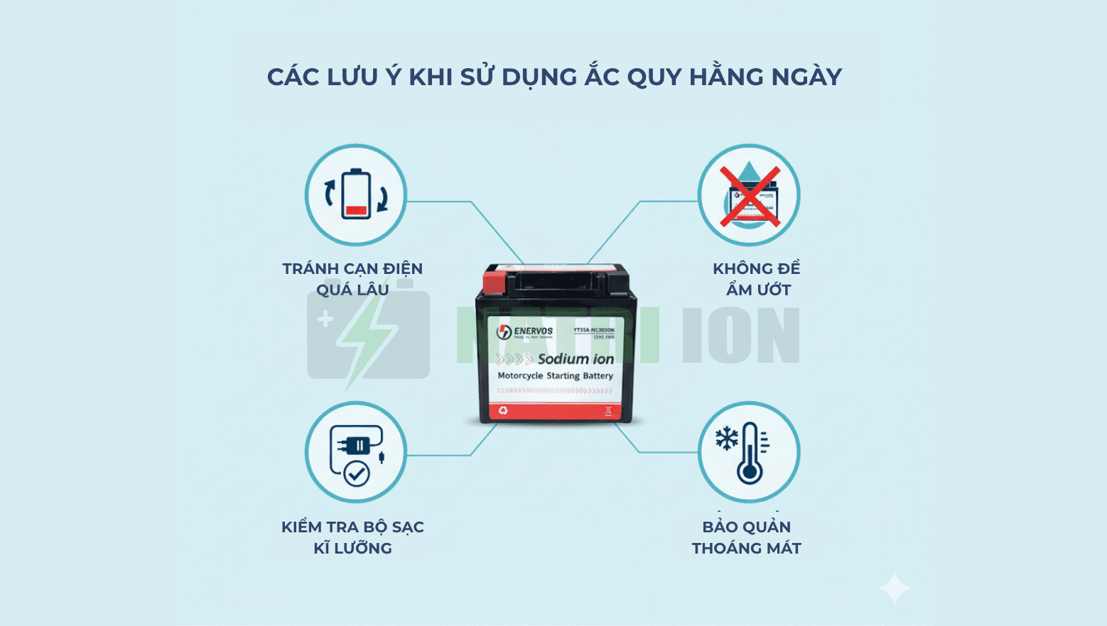 Các lưu ý khi sử dụng ắc quy hằng ngày
