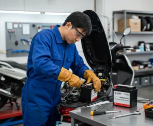 thay ắc quy xe máy đúng kỹ thuật