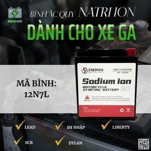 Bình ắc quy Natri Ion xe máy ga 12N7L