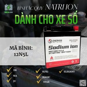 Bình ắc quy Natri – Ion xe máy số 12N5L