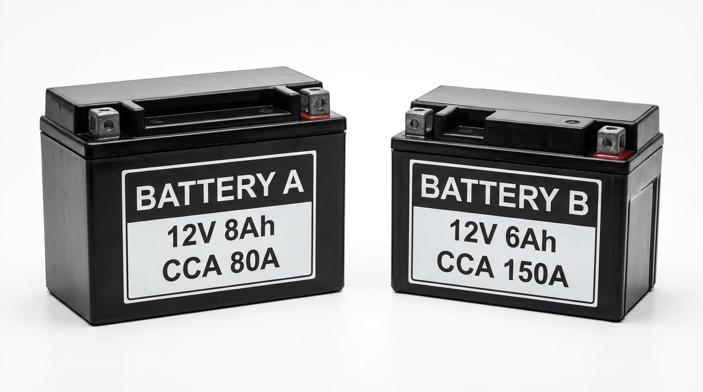 Cách đọc thông số CCA và Ah trên tem ắc quy xe máy